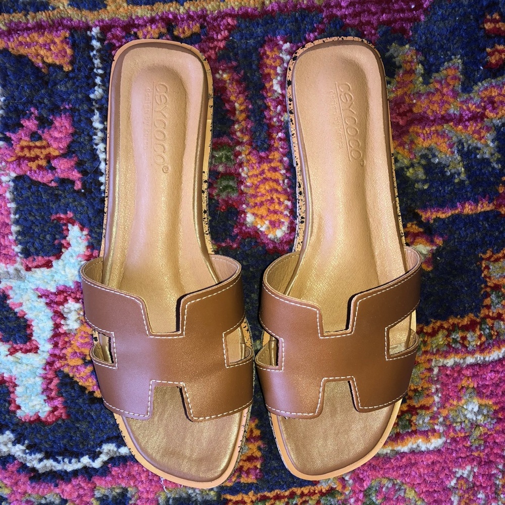 Tan sandals